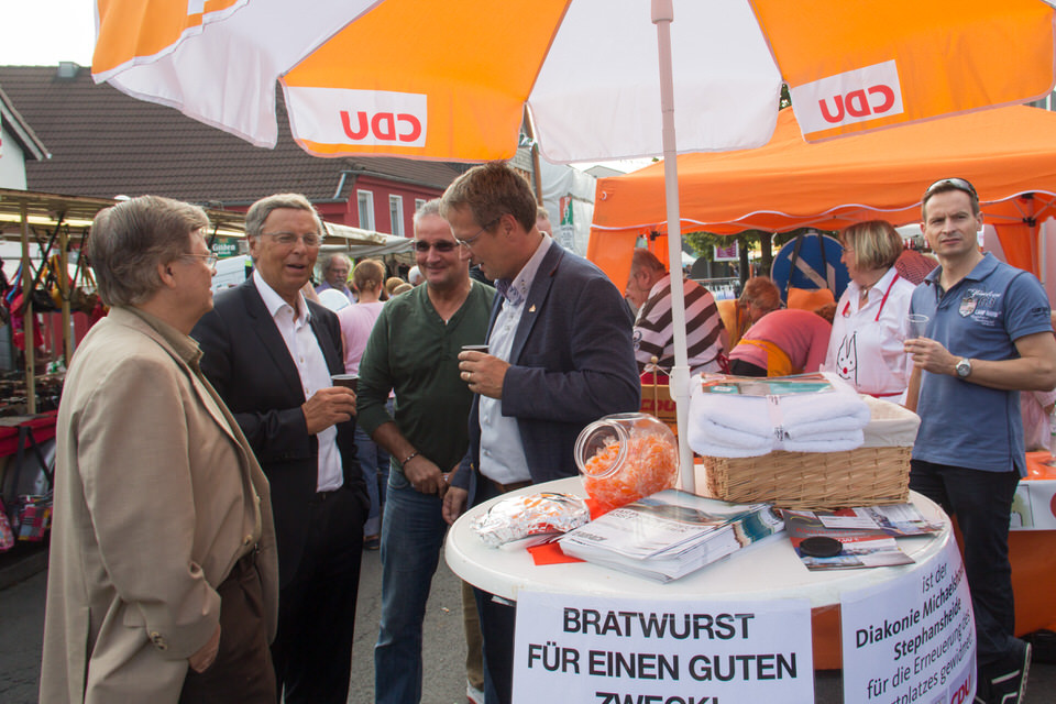Wolfgang Bosbach am Stand der CDU (Bild: Florian Brunsbach)