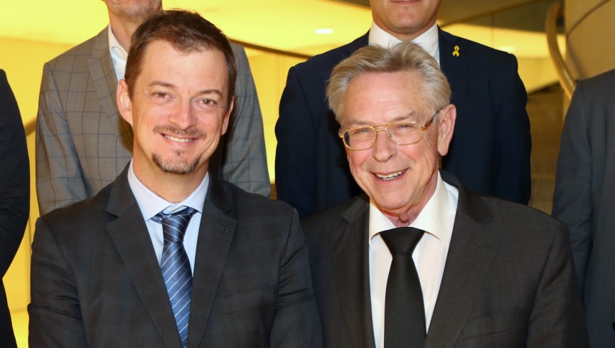  Andrew Parsons, Präsident des IPC und Holger Müller MdL, Vorsitzender des Sportausschusses im Landtag NRW