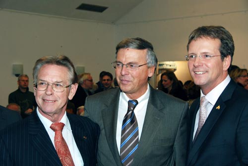Holger Müller MdL, Wolfgang Bosbach Mdb und Bürgermeister Marcus Mombauer